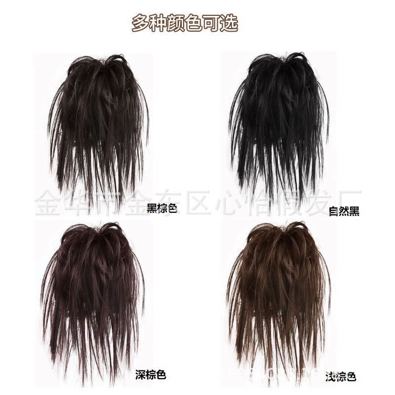 Fabricante en stock nido de pollo cabeza de croqueta peluca agarrador chica caliente tiara perezosa peluca fluffy lánguida pan cabello artefacto peluca Specification image
