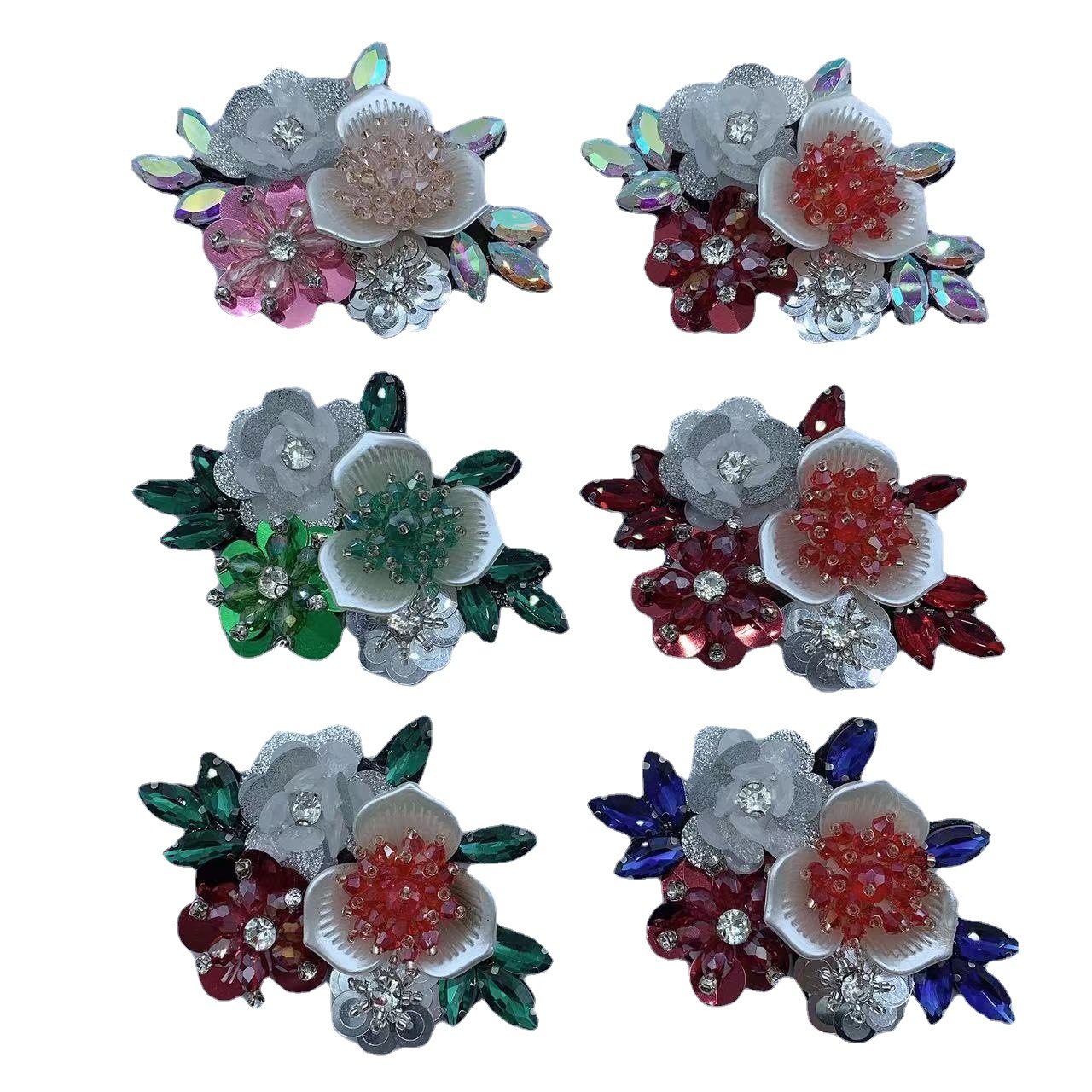 Lantong Spot Handmade Sticky Flower Glass Diamond Shell Crystal Flower Fashion Handmade Decorative Clothing Shoes Hat Item Picture