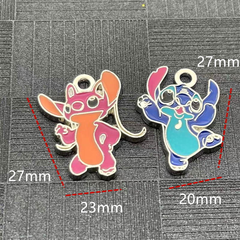Star Baby Stitch Couple Necklace, ins Hip-hop Personality Best friend Pendant, Trendy sweater chain for men and women, student