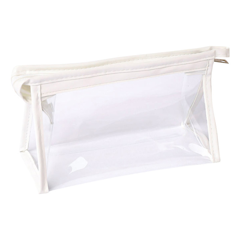 PVC waterproof pen bag large capacity simple Macaron color storage bag for primary school students transparent ins high appearance level storage bag Item Picture