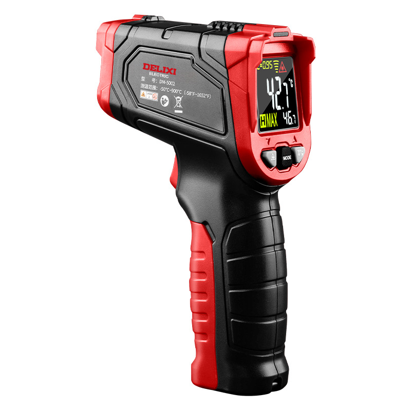 Delixi infrared thermometer, commercial handheld industrial thermometer gun, kitchen oil temperature thermometer gun, electronic thermometer Item Picture