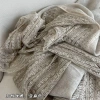 Gentle lace, linen-colored cotton and linen thin scarf, fashionable women's outerwear shawl, early spring and summer stylish gift silk scarf Specification image