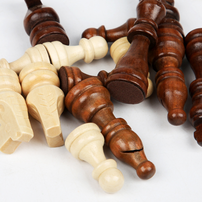 Cross-Border Wooden Round Corner Collapsible Chess High Quality Wood High Quality Magnetic Chess Toy details Picture