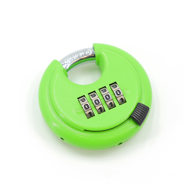 Stainless steel password round disc lock, outdoor waterproof ingot padlock, storage warehouse, garage, truck box, round disc combination lock Item Picture