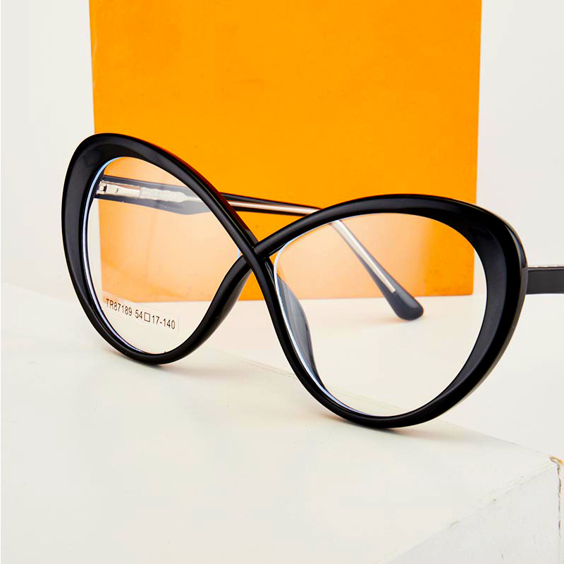 87189 TR90圆形板材眼镜框 时尚眼镜架 拼色防蓝光眼镜电脑眼镜框详情图2