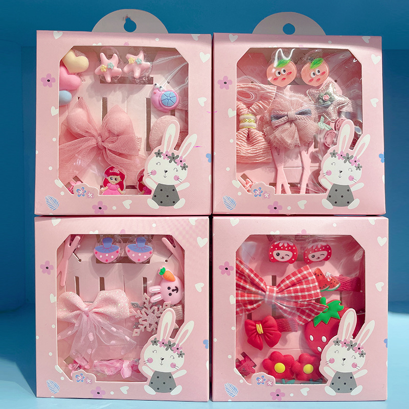 New Children's Set Hair Accessories Cute Baby Hair Clip Korean Princess Cute Bow Hair Clip