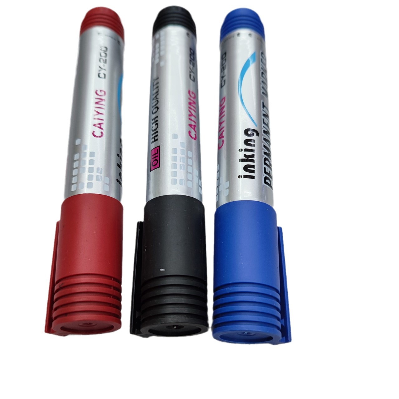 Cy-200 Oil Round Head 10 Cutter Head Oblique Marker Waterproof Three-Color Marker Caiying Item Picture