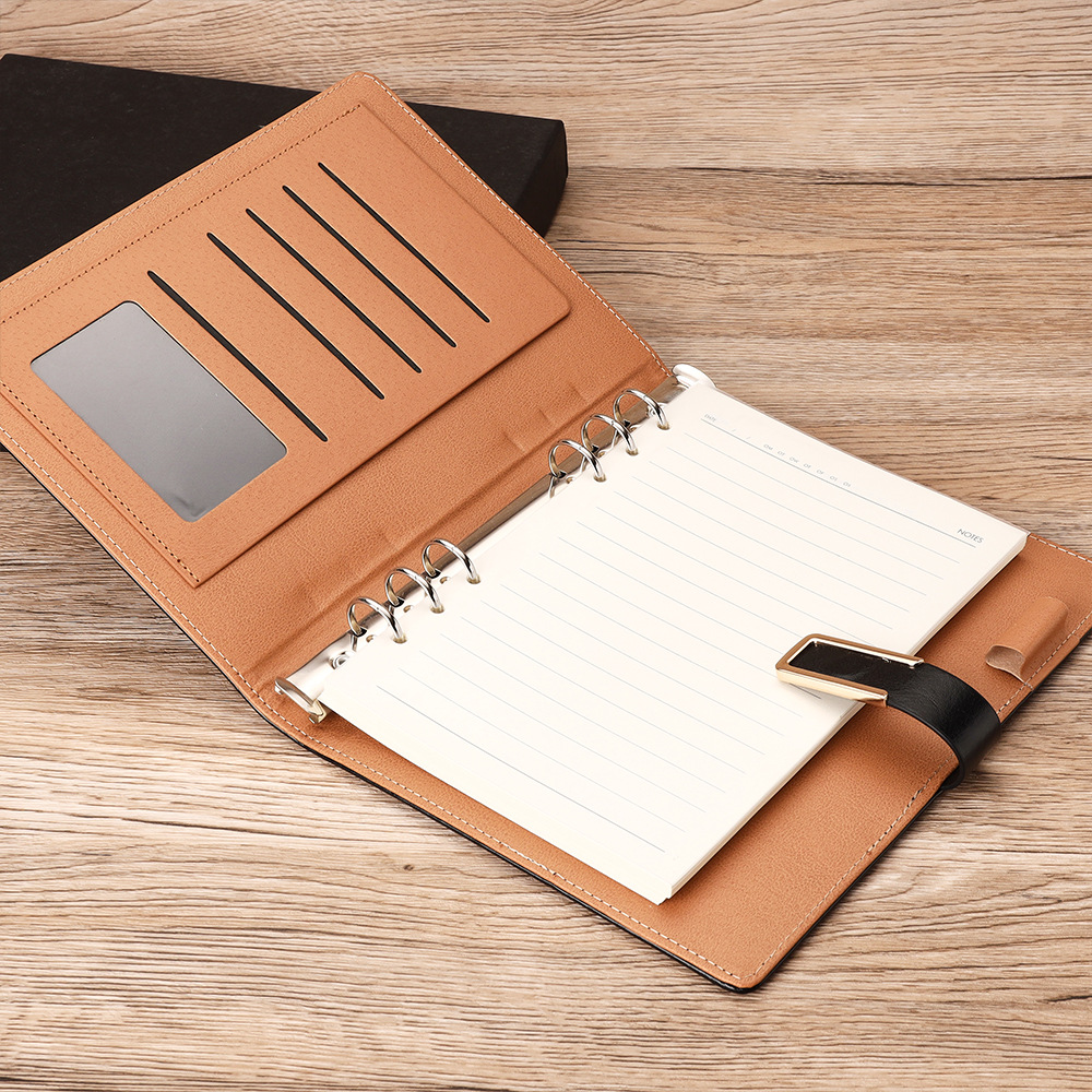 A5 loose-leaf book Set: USB Flash Drive Gift Set for school, enterprise and company business employee activities, LOGO design Item Picture