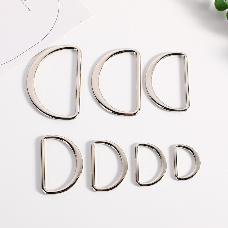 Fashion Flat D Type Waist Buckle Bag Strap Coat Clothing Diy Metal Accessories Waist D Word Decorative Arch Buttons Specification drawing
