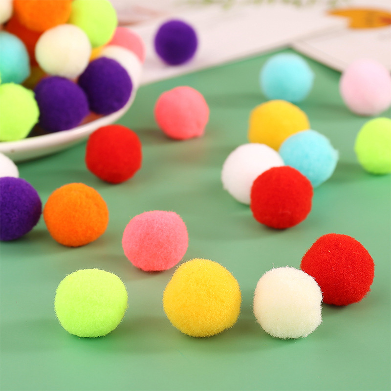 现货跨境高弹毛球手工diy高弹丝小毛球服装辅料饰品配件毛毛球