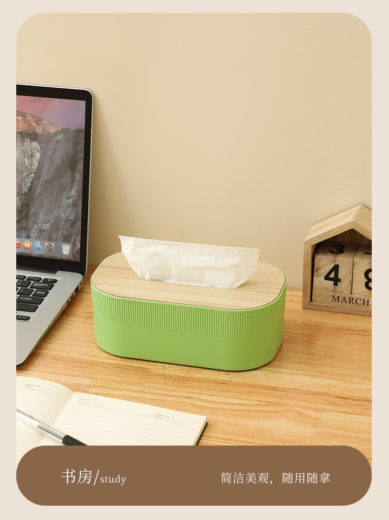 跨境桌面长方形摆件客厅收纳盒抽纸盒高级感卫生间创意厕所纸巾盒详情13