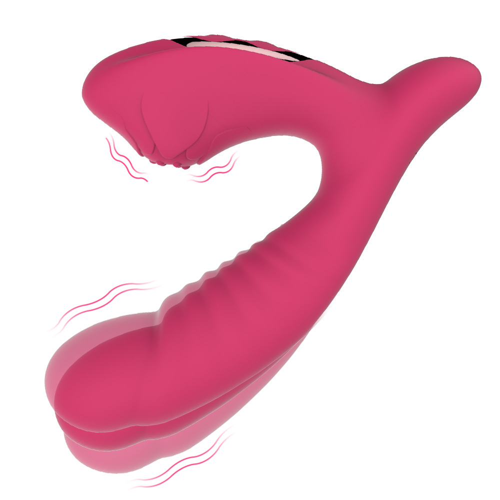 Rose Double Vibration Stimulation masturbation device vibration stick for women, 10-frequency adult sex toy full figure