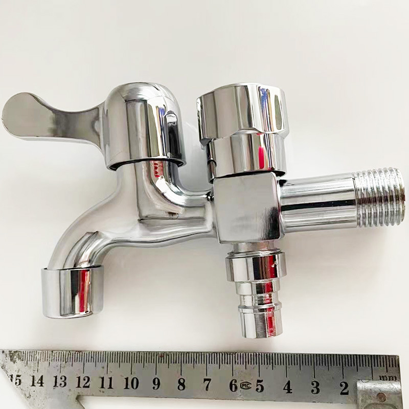 Real merchant direct supply dual-water faucet washing machine, one-in and two-out quick-boiling faucet, multi-functional mop sink, three-way faucet Specification image