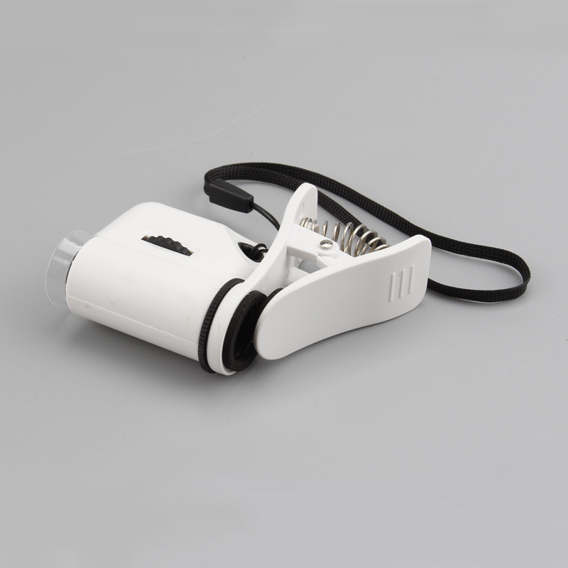 Fuente de fábrica TH-7004CB con clip de teléfono microscopio mini portátil LED luz microscopio de bolsillo de gran tamaño details Picture