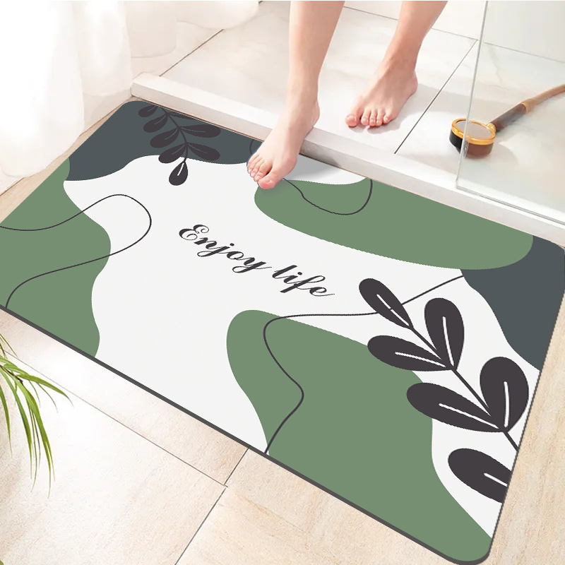 Bathroom Door Absorbent Mat Diatom Foot Mat Easy To Dry Non-Slip Toilet Nordic Carpet Home Bathroom Door Mat details Picture