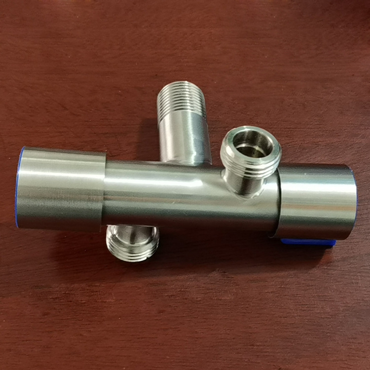 304 acero inoxidable una entrada dos salidas doble manija doble control solo frío pistola grifo lavadora boquilla de agua rápida grifo Quick tap tap aucet Application Scenario