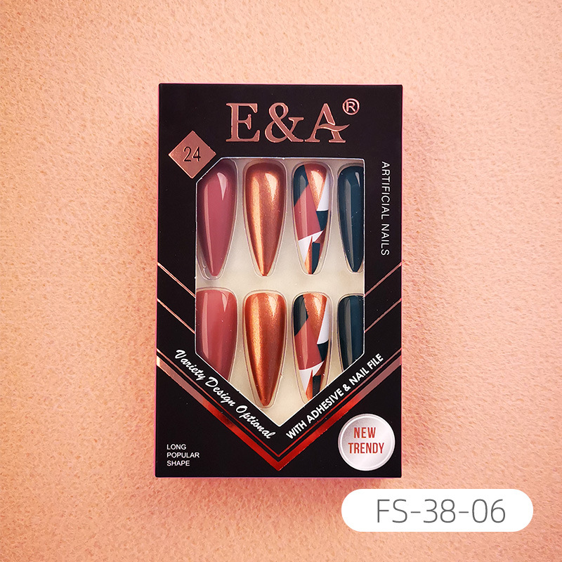 Wearable nails, nail art pieces, French ballet nails, pointed long false nails, finished nail patches, wholesale for export, exclusive supply for Europe and America Application Scenario