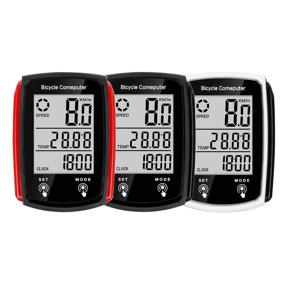 CNC bicycle luminous odometer wired English version backlit odometer road mountain bike touch screen tachometer Item Picture