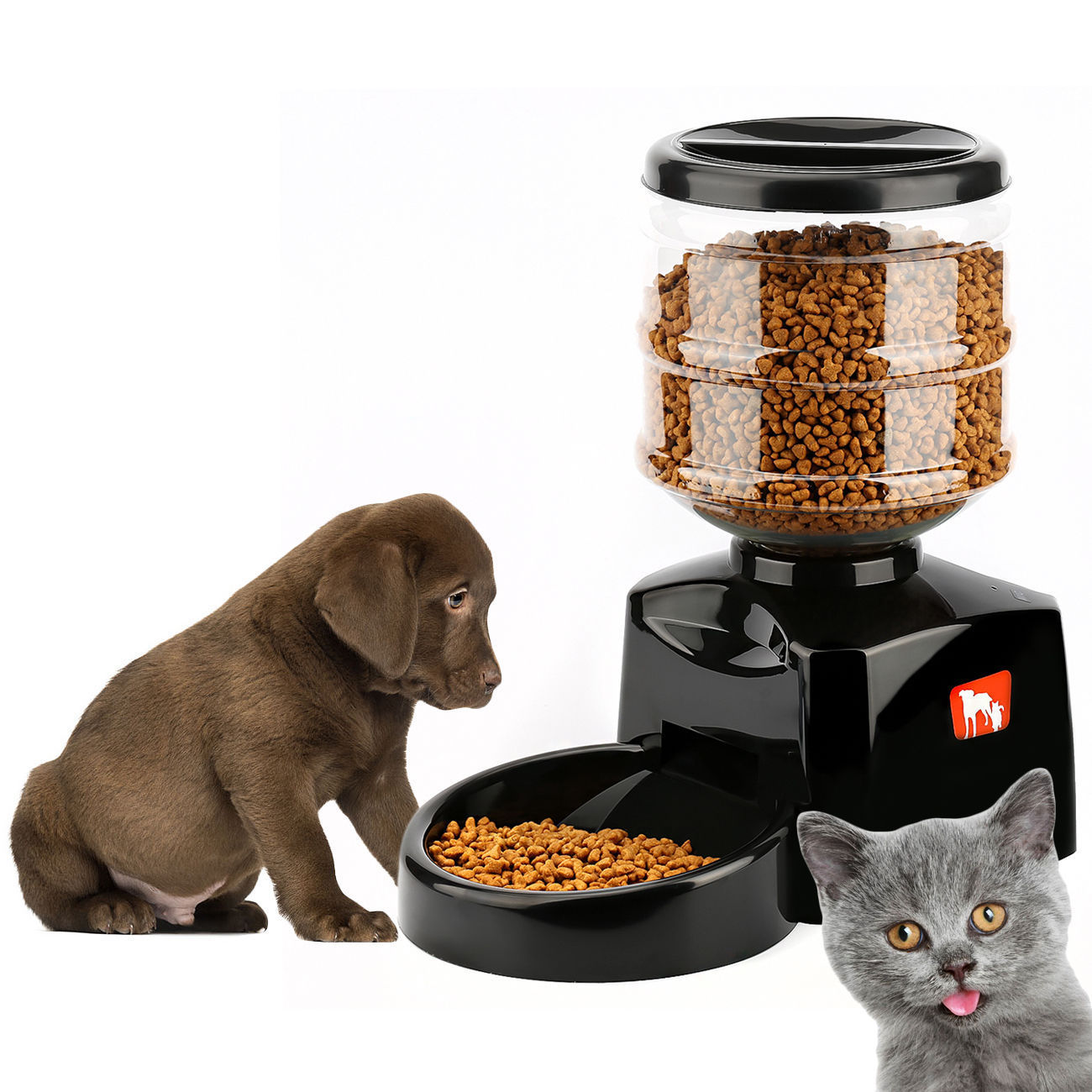 Intelligent automatic feeder, snack and pet supplies, timed dog and cat feeder, 5.5L pet feeder