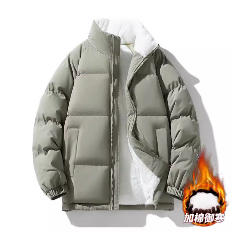 Winter lambskin cotton-padded clothes, down cotton-padded jackets, men's stand-up collar outdoor bread jackets, thickened warm coats, couple cotton-padded jackets Application Scenario
