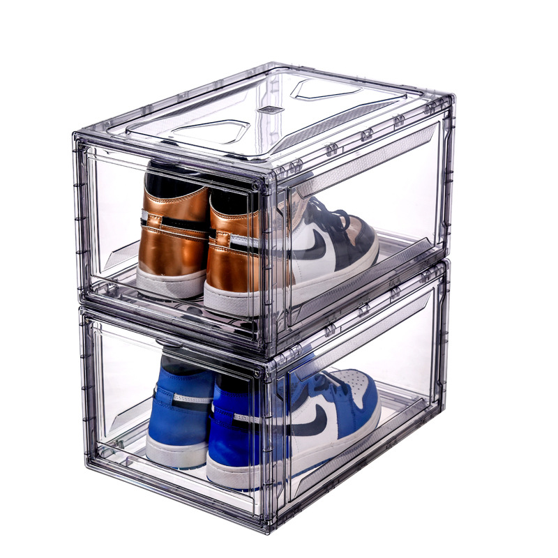Assembly sneaker storage box Transparent basketball shoes shoe box Collection Display shoe cabinet sneaker flap men's and women's shoe boxes Item Picture
