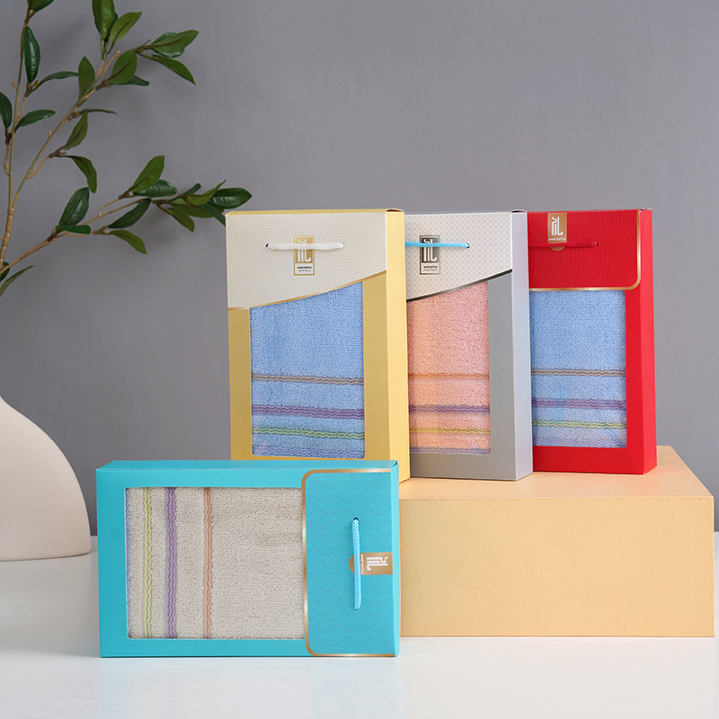 Thick pure cotton towels for adults to wash their faces, household gifts, plain color strip towels, wholesale available from logo manufacturers Application Scenario