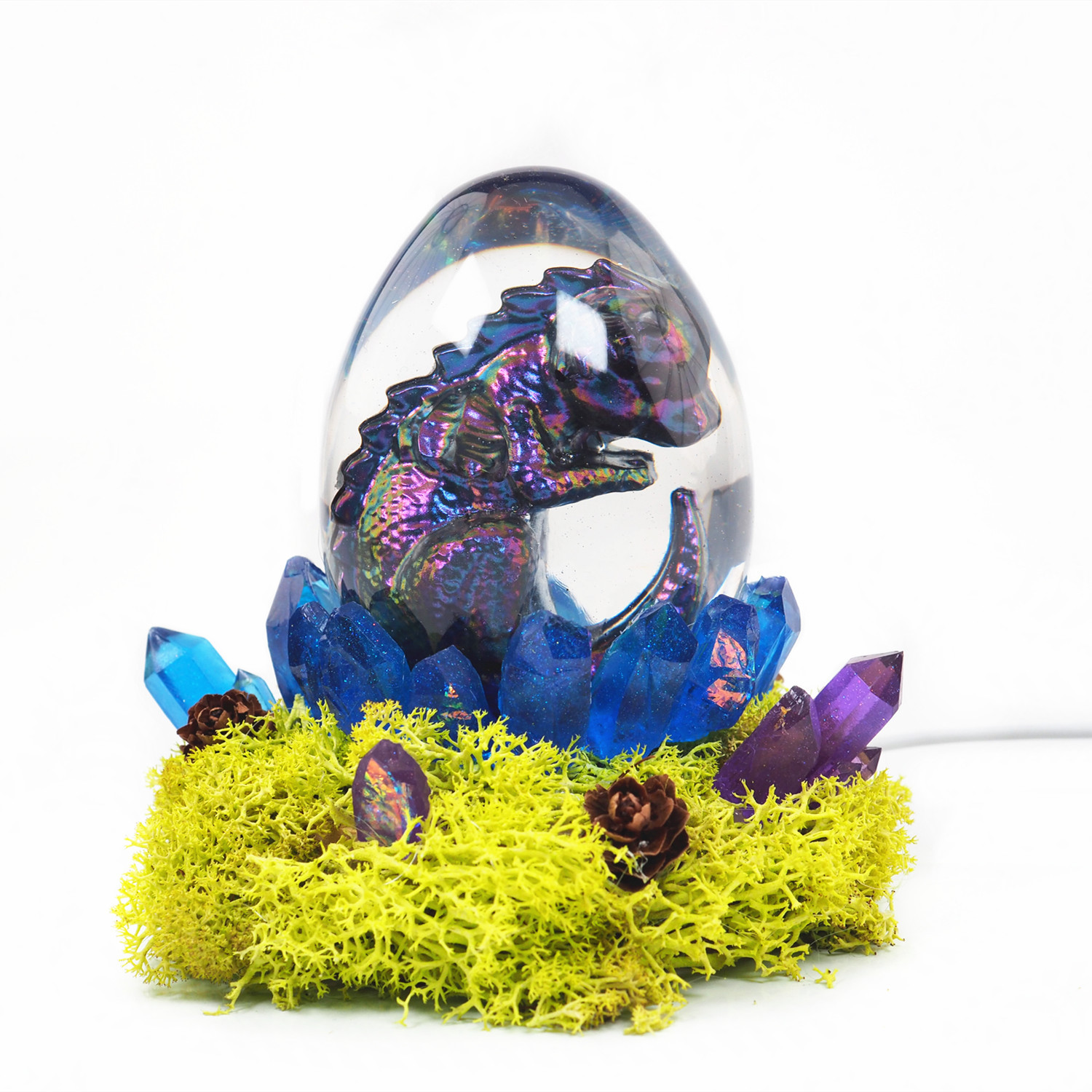 diy crystal drop glue egg dragon egg one star ball night light mirror silicone mold Specification drawing