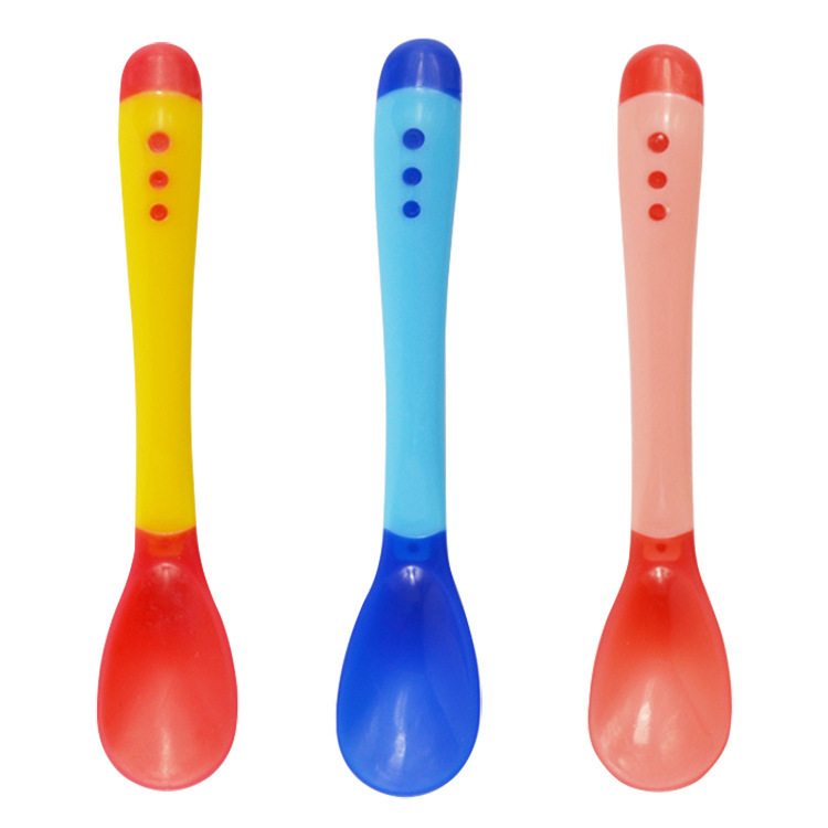 Baby temperature spoon Baby medicine spoon spoon temperature color changing baby spoon