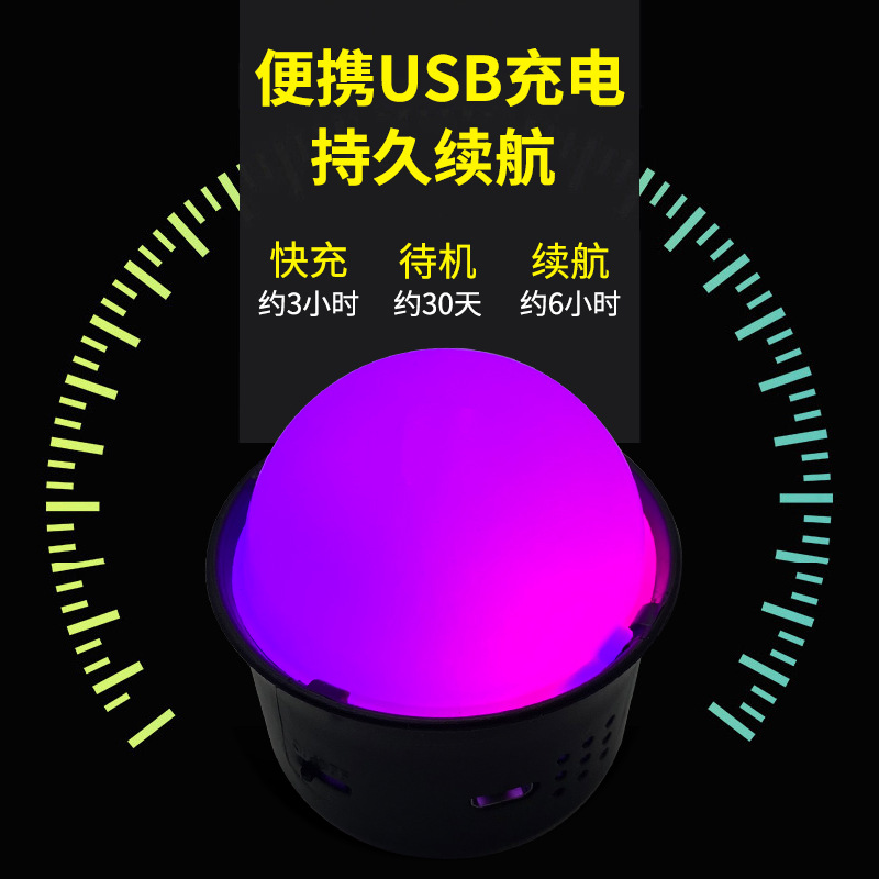 Seven-color car atmosphere color-changing ball bubble RGB bar DJ light LED color bulb remote control color-changing DJ color bubble Specification image