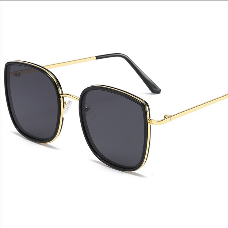 2022 New Korean-style sunglasses, the same bibi sunglasses as the popular ones on Instagram, large square sunglasses for men and women Item Picture