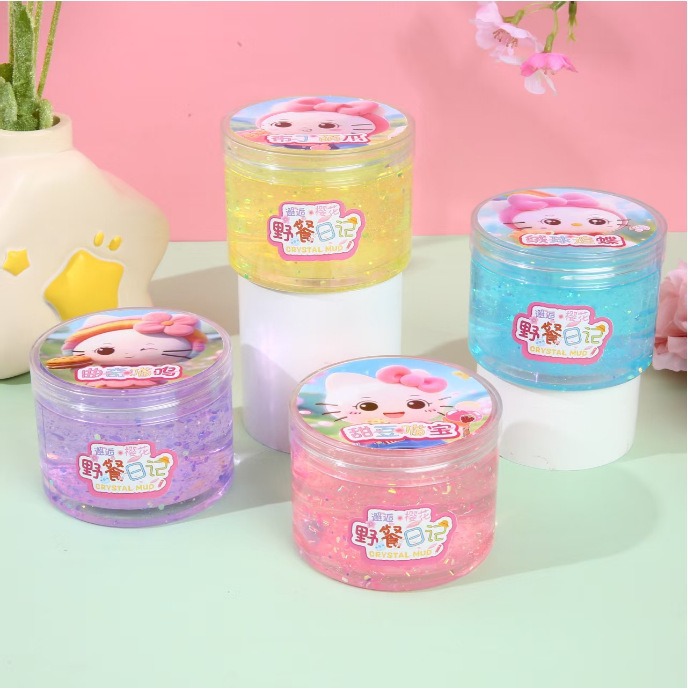 新款野餐日记气泡胶大罐彩泥幼儿园益智手工玩具diy不粘手