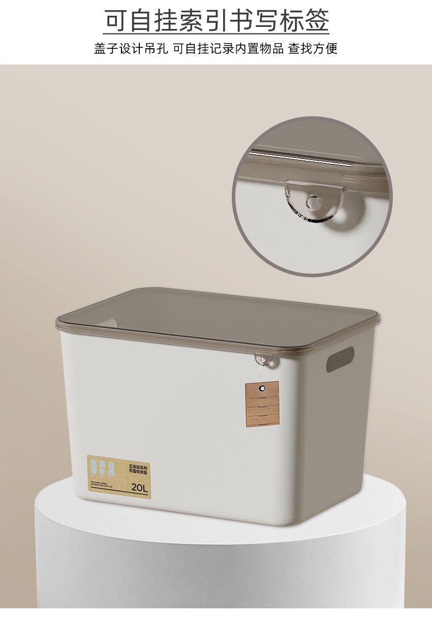 收纳盒家居小物件塑料杂物收纳盒家用手提带盖盒子玩具收纳箱整理详情11