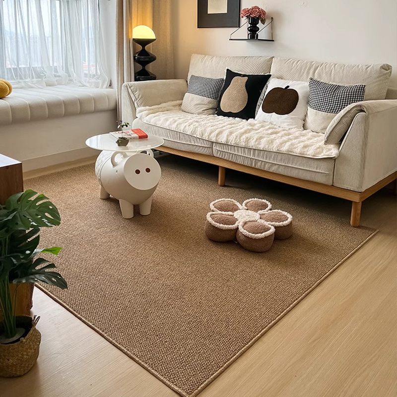 仿剑麻地毯2025新款耐磨防猫抓免洗摄影棚日式客厅地垫亚麻卧室垫