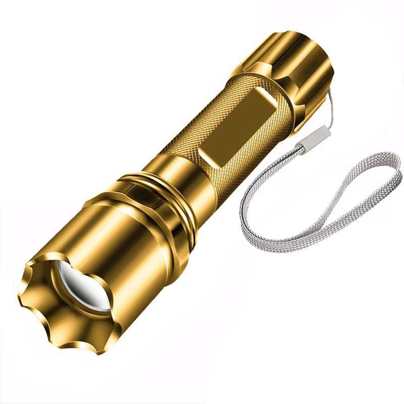 A powerful USB rechargeable mini student lighting portable ultra-bright pocket-sized household long-range outdoor flashlight Item Picture