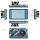 2.5D玻璃屏 高清行车记录仪双镜头 4寸隐藏式记录仪倒车影像dvr图