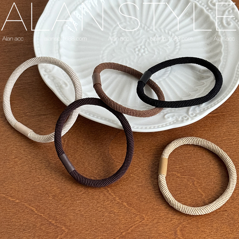 Wholesale Korean-style hair bands, high-elasticity rubber bands, thickened hair ties, women's hair ties, simple Korean-style hair ties and hair accessories Application Scenario