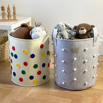 Household felt laundry basket Nordic fabric laundry basket Children's laundry foldable laundry bucket storage bucket