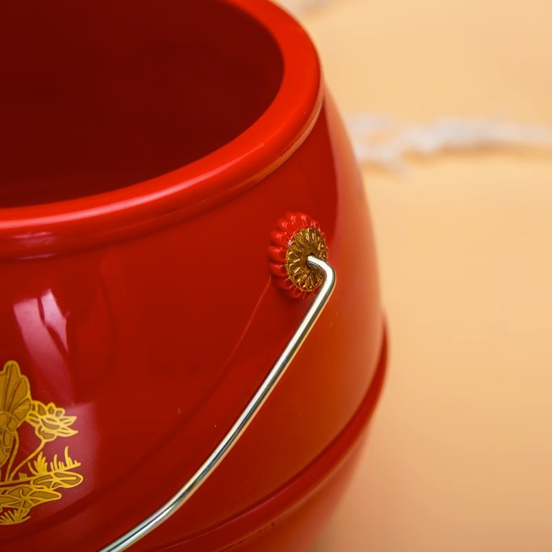 Wedding celebration items, descendants' buckets, bride's dowry, wedding ornaments, wedding buckets, red wedding toilets Specification image