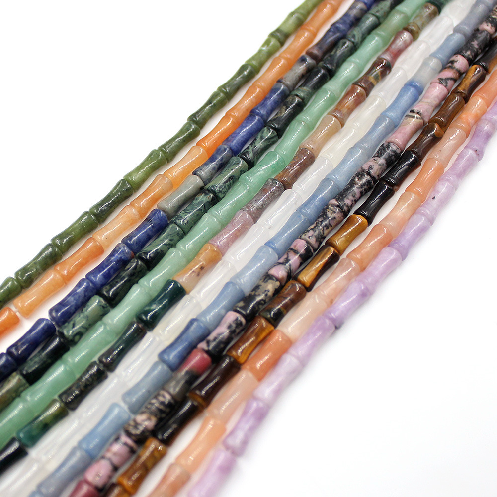 4*13Mm Agate Semi-Precious Stone Square Bead Bracelet Diy Accessories Loose Bead Tiger Eye Stone Cuboid Beading Item Picture