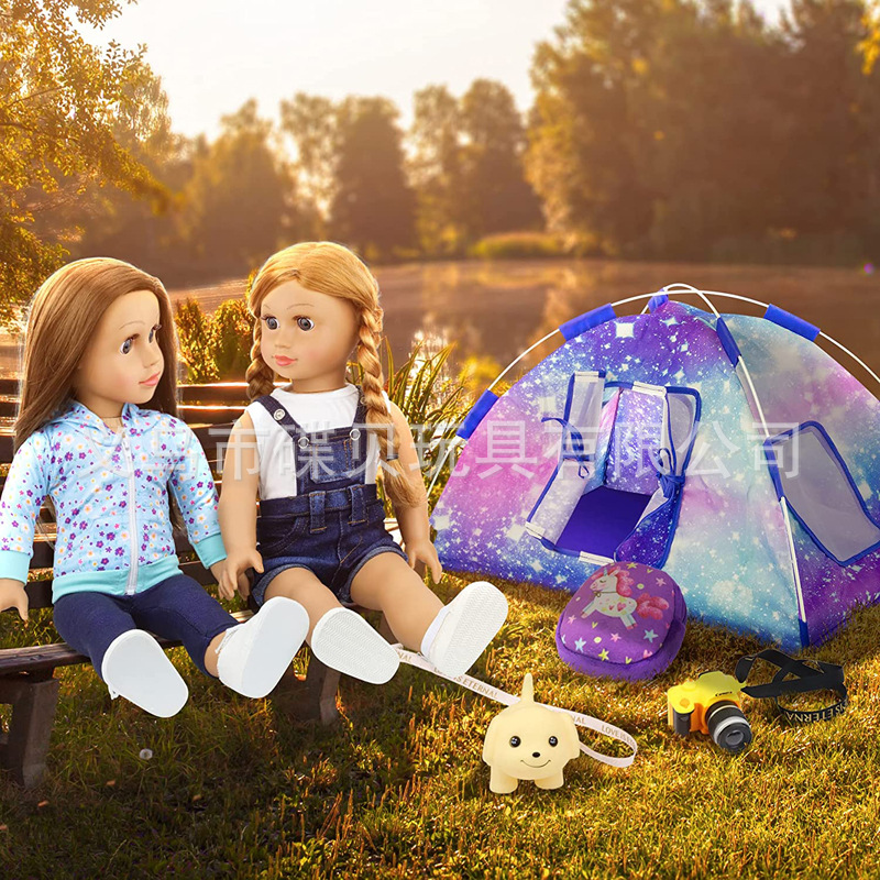 Amazon Children's House play toys Outdoor tent set, Simulation camera backpack, puppy doll accessories details Picture