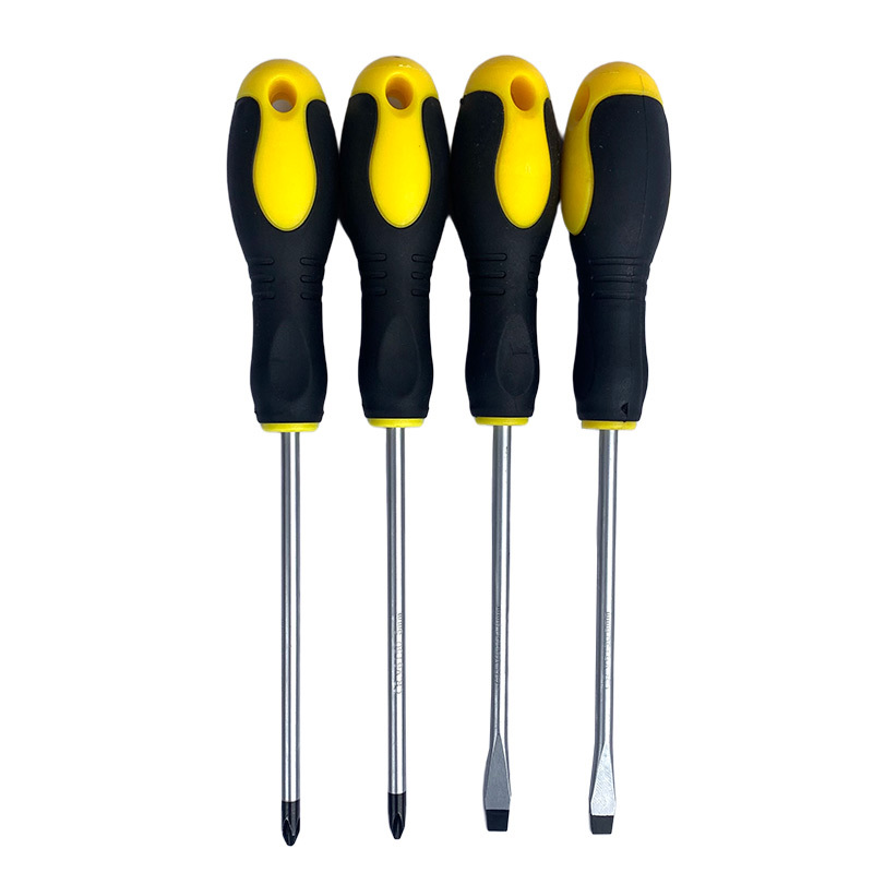 Manufacturers Wholesale New Screwdriver Package Rubber Non-Slip Handle Straight Cross Strong Magnetic 45# Steel Screwdriver Screw Batch Item Picture