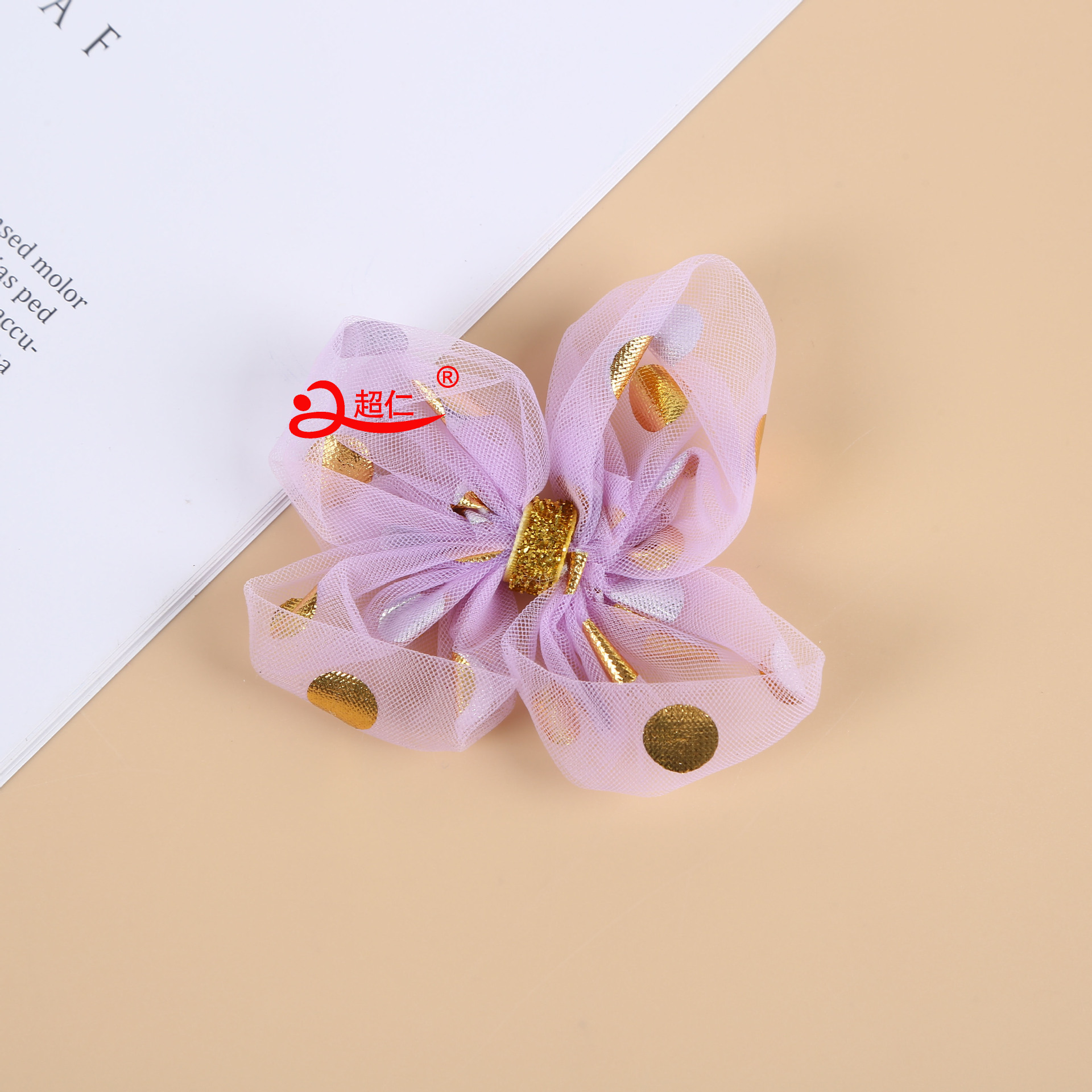 Handmade Bows Japanese And Korean Style Hair Accessories Gift Clothing Accessories Mesh Gold Sequin Bows Can Be Made Specification drawing