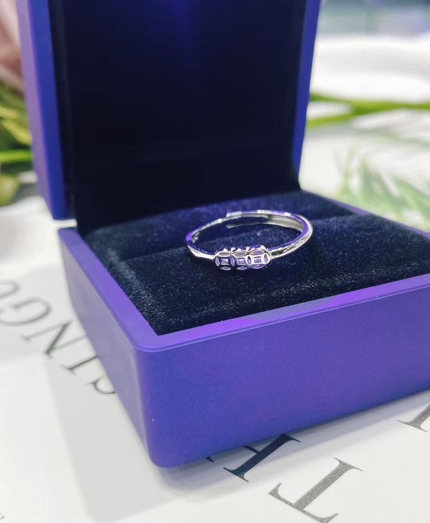 S925 Silver Money Ring Popular design Silver Ring simple fashion design commemorative gift