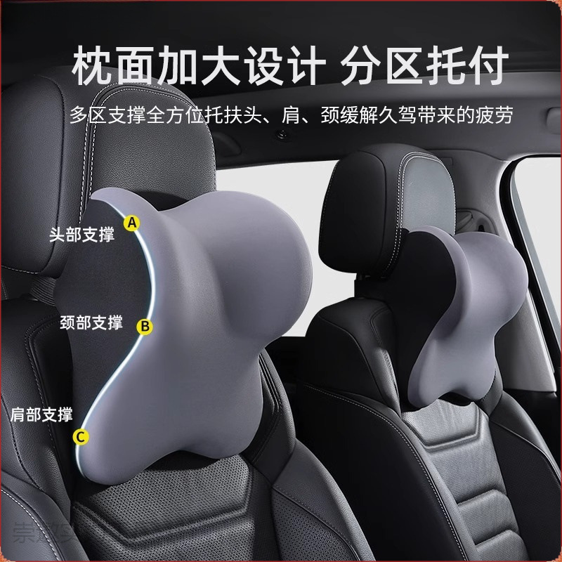 人体工学腰背支撑靠垫/汽车毛绒坐垫/汽车用品/抱枕/汽车饰品产品图