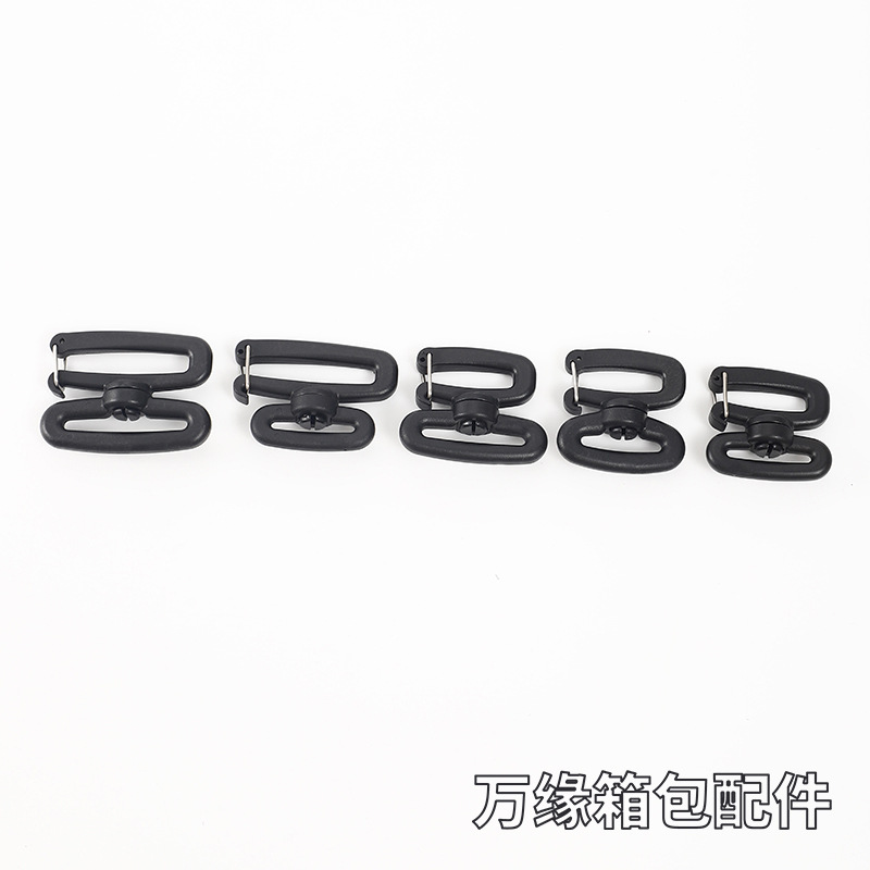 Manufacturer Straight Black Pom Swivel Hook Pet Bag Hook Figure 8 Webbing Fixed Clip Bag Accessories
