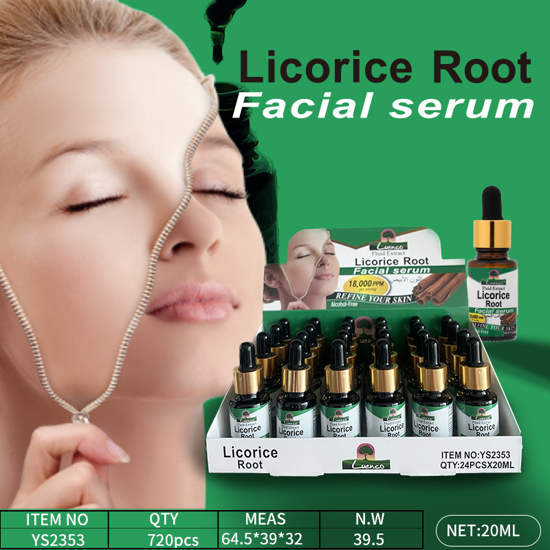 现货跨境爆款甘草精华液Licorice Root Facial serum 20ml