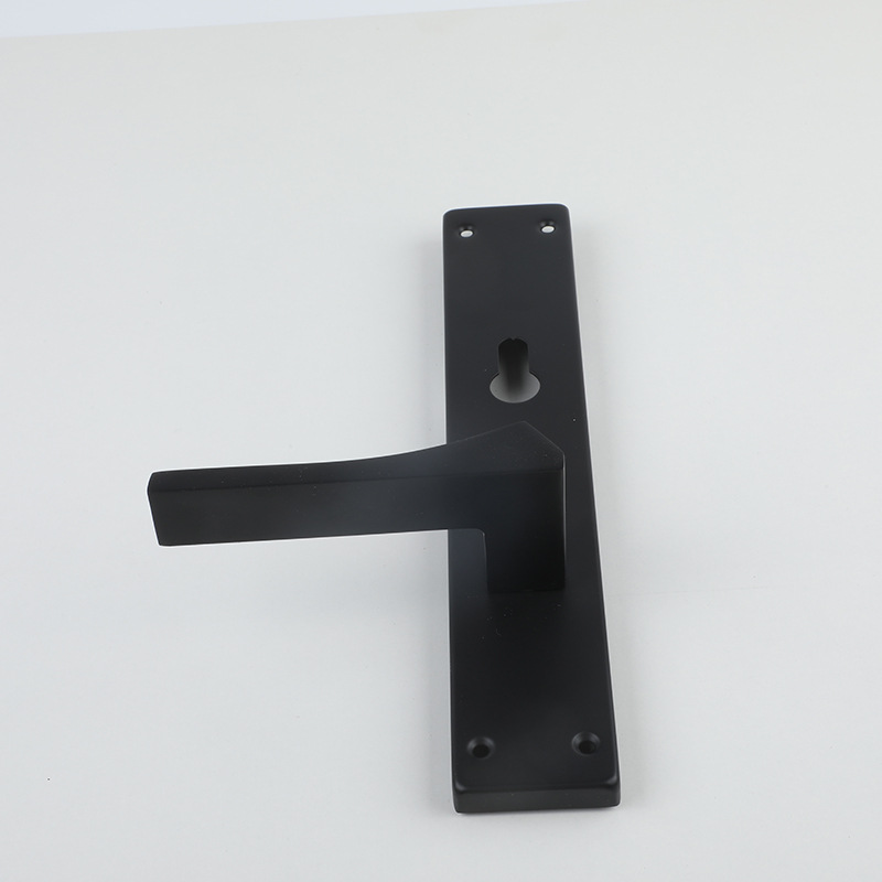 Stainless Steel Bedroom One-Piece Door Panel Handle Modern Simple Door Lock Spray Painted Black Interior Panel Handle Application Scenario