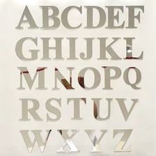 跨境供应英文字母镜面墙贴二十六英文A-Z大写个性DIY家居装饰镜贴