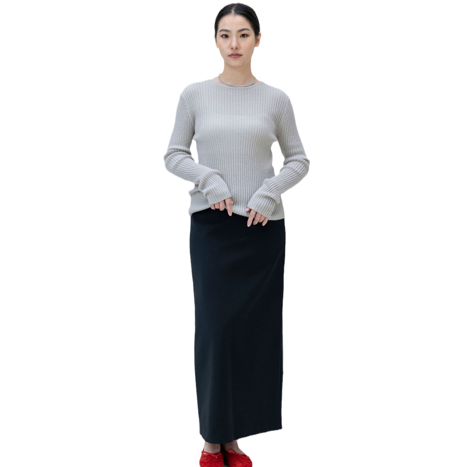 高领毛衣/防晒衣/针织衫全羊毛/女装连衣裙/针织衫毛衣白底实物图