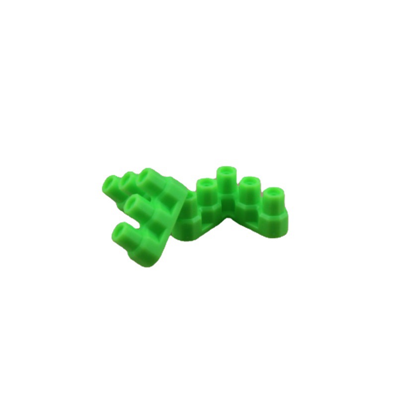 ZJ5Z303015 Soft green right-angle 5-column soft rubber building blocks, building block accessories, octagonal building blocks, universal building blocks Item Picture